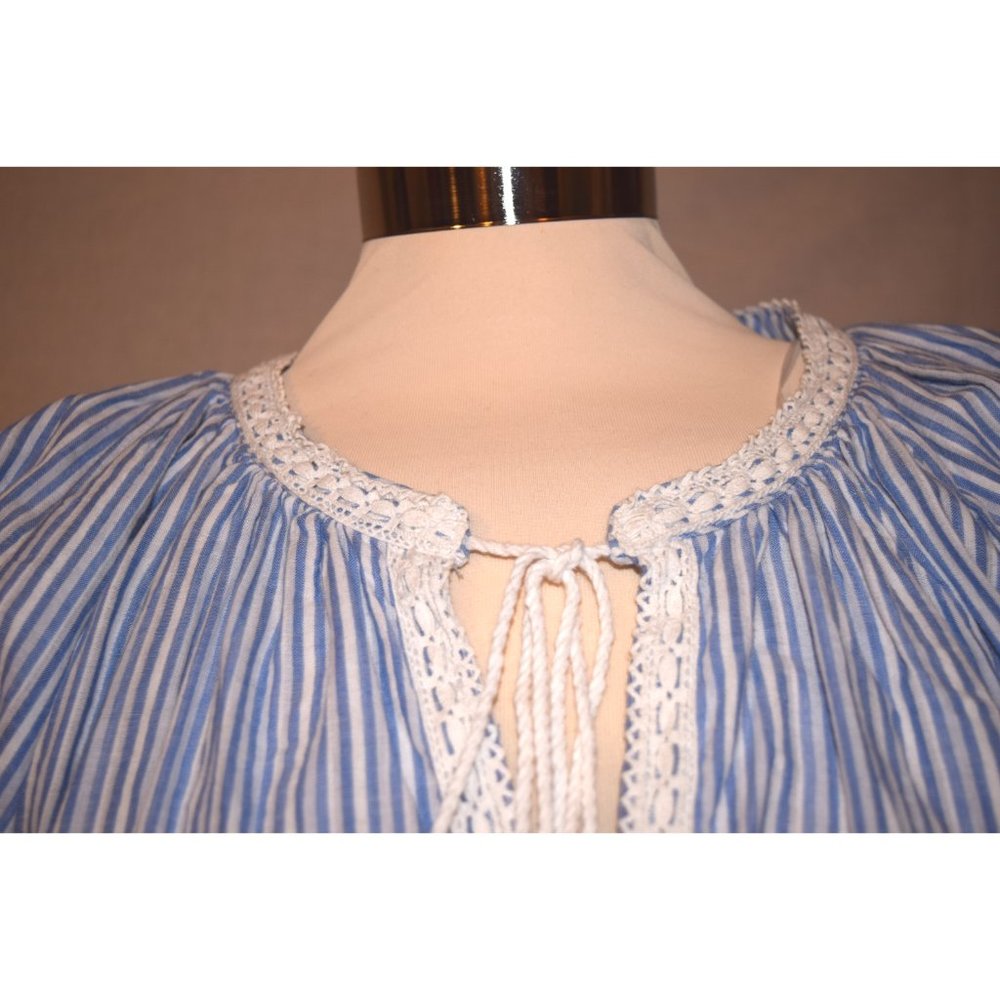 Seven7 Striped Tie Front Blouse size XL - Picture 2 of 10
